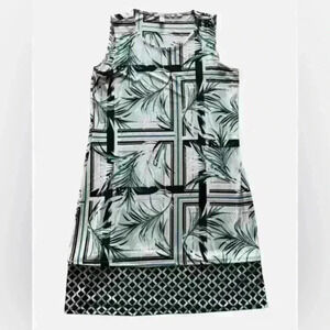 Dana Buchman Travel Anywhere Midi Dress Size M Sleeveless Stretch Lightweight